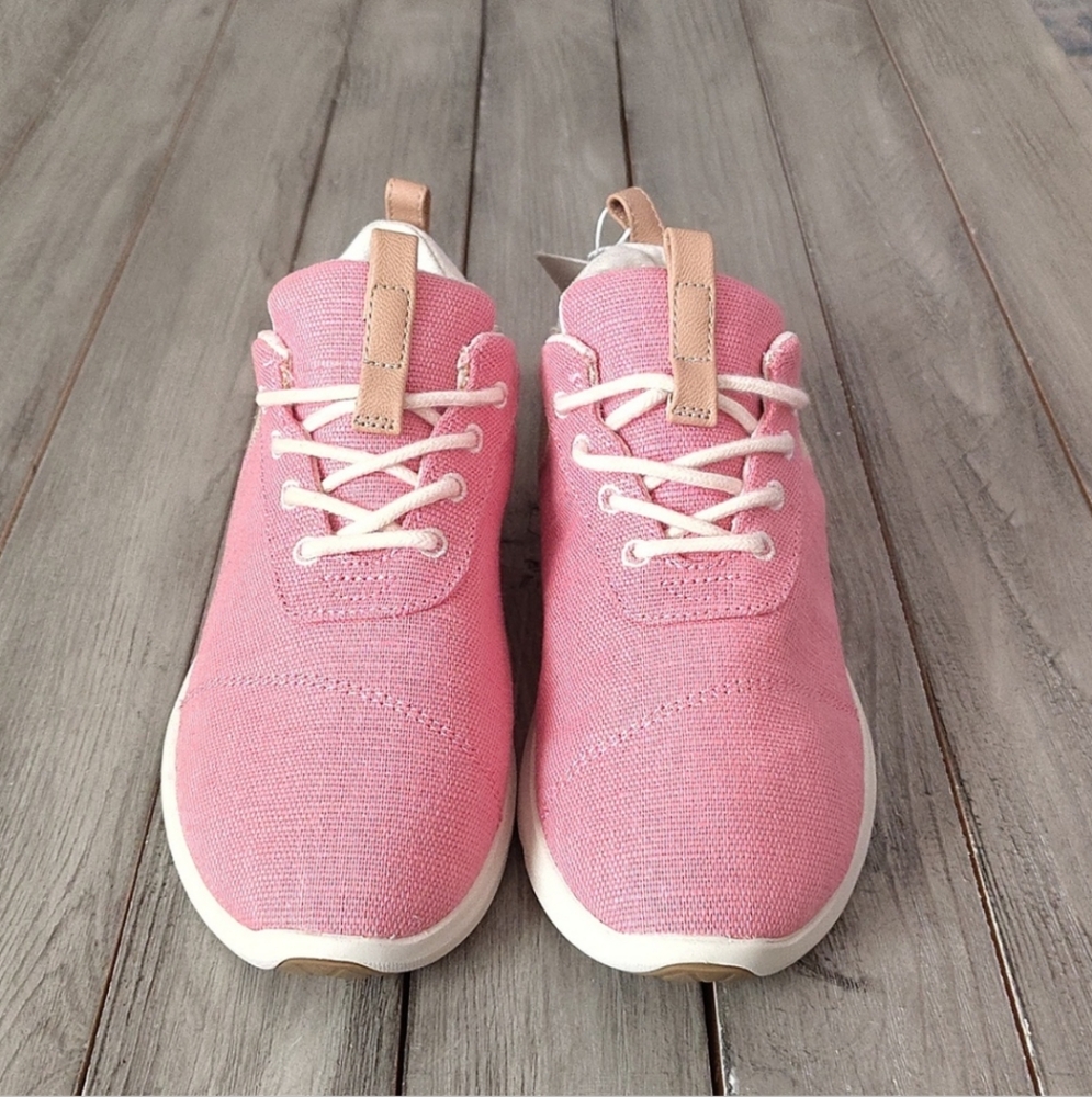 NWT TOMS Earthwise Sneakers In Tea Pink/ Natural Size Woman's 7.5 - Picture 5 of 12
